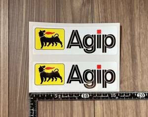 ★送料無料★Agip アジップ ロゴ ステッカー デカール 2枚セット