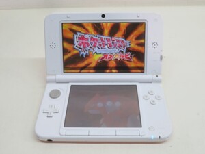 ソフト付★Nintendo 3DS LL ゲーム機器 ピンク×ホワイト Ver.9.7.0—25J ポケットモンスター オメガルビー 任天堂 USED 12975★！！