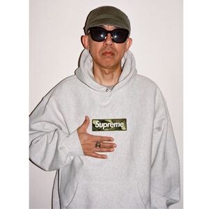 L 23AW 新品 Supreme Box Logo Hooded Sweatshirt シュプリーム ボックスロゴフーデッドスウェットシャツ パーカー Ash Grey グレー NIGO