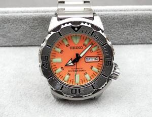 SEIKO オレンジ モンスター SCUBA DIVER’S 200M 7S26-0350 21ｊ 自動巻 約169.28g 稼働現状品 売り切り