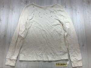 GAP KIDS ギャップ キッズ ライトストーン付き キラキラ カットソー XXL(14-16) クリーム