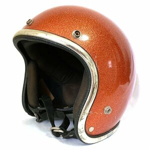 アーサーフルマー ＡＦ４０ ジェット ヘルメット オレンジラメ Lサイズ Arthur Fulmer AF40 Jet Helmet Orange 観賞/コレクション/装飾用