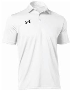 UA ヒートギア ポロシャツ [半袖 夏用] 1314092-100 ホワイト LGサイズ