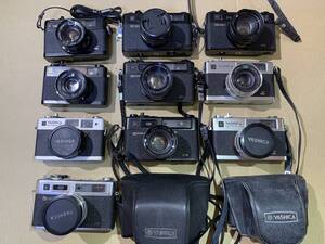 【10個】ヤシカ YASHICA ELECTRO 35 GX/CC/FC/GS/GT/GL/大量 カメラ 動作未確認 まとめて ジャンク セット まとめ (130)