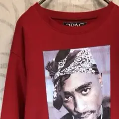 【激レア】2PAC スウェット　ビッグデザイン　プルオーバー　レッド