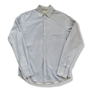 SCOTCH&SODA(スコッチアンドソーダ) イカリ柄 スリムフィット ボタンダウンシャツ S 総柄 BDシャツ 長袖シャツ