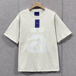 人気・半袖Tシャツ 定価2万◆Emmauela・イタリア・ミラノ発◆綿100％ 快適 吸汗 通気 お洒落 トップス カジュアル スウェット 春夏 M/46