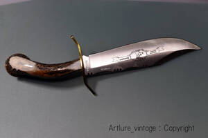 ★vintage knife★★1996年製REMINGTON Crown Stag Bowie Knife LIMITED EDITION セリアル#2079/2500　USA MADE（4124） 