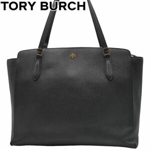 TORY BURCH トリーバーチ　エマーソン　肩掛け　レザー　トートバッグ　黒　ブラック　ゴールド金具