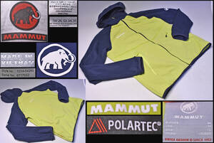 MAMMUT ★ マムート ★ Aconcagua Hooded ★ カラー highlime-marine ★ パーカー ★ アコンカグア ★ アジア L ★ アウトドア ★ 中古品