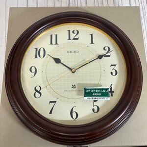 f002 F(100) 未使用 セイコー SEIKO 掛け時計 KH208B 電波時計 THE NATIONAL TRUST 電波時計 薄型省エネ設計 秒針の音がしないタイプ