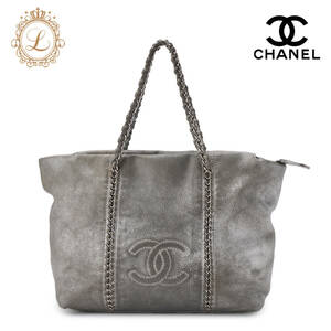 CHANEL シャネル チェーンハンド バッグ ラグジュアリーライン ココマーク ソフトキャビア シルバー（シルバー金具） レディース バッグ