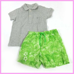 ■▲ZARA HOME kids 98cm 3-4Y♪水着 スイムウエア＆グレーポロシャツ サイズ100