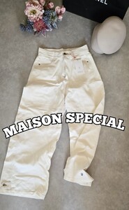 メゾンスペシャル★ホワイトデニム新品タグ付き★MAISONSPECIALワイドパンツジーンズ