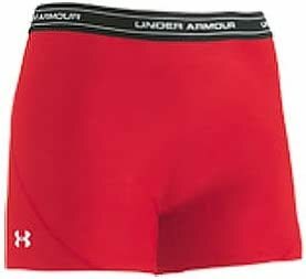 B03-11 新品 UNDER ARMOUR アンダーアーマー ショーツ ヒートギア コンプレッション レディース レッド XXLサイズ