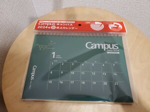 【非売品】CampusstandDiary2023年12月始まり2024年卓上カレンダー★方眼罫ノート8枚(16ページ)付持ち歩きしやすいA5サイズ★コクヨ