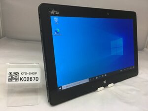 ジャンク/FUJITSU ARROWS Tab Q665/M FARQ07002/Core M-5Y10c 0.80GHz/128GB/4GB/11.6インチ/Windows10 Pro/高解像度/AC欠品