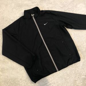 【NIKE ナイキ メンズ】黒　ブラック　ドライフィットジャンパー　スタンドカラーファスナージャケット 《1回着用の美品》 XL（LL）