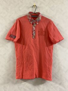 Munsingwear ポロシャツ サイズM レディース 麻混 マンシングウェア ゴルフ GOLF デカロゴ リネン