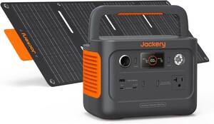 【新品】 Jackery ポータブル電源＋ソーラーパネルセット Solar Generator 300 Plus 288Wh SolarSaga 40W 太陽光発電 防災 長寿命 ジャクリ