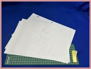 p8555『直筆原画・動画』　其の3　『第4作 鉄人28号　正太郎　3枚セット!!』横山光輝　当時もの