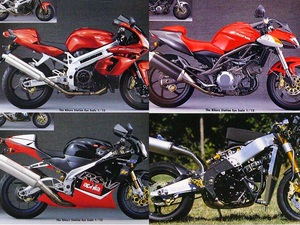 雑誌　aprilia アプリリア 1000 ファルコ FALCO RSV ミッレ MILLER カジバ CAGIVA Vラプター V-RAPTOR ビモータ bimota SB8K 13ページ