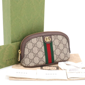 極美品 グッチ GUCCI オフィディア ミディアム コスメティック GGスプリーム シェリーライン 化粧ポーチ 小物入れ レディース 625550