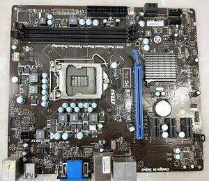 【中古パーツ】BIOS確認のみ、MSI H61MU-S01(B3) マザーボード ＩＯパネル LGA1155 ■MB2306