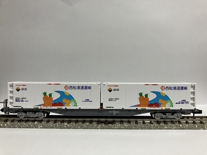 TOMIX コキ107-2080 朗堂 西松浦通運UF45A-38002 -38003コンテナ搭載貨車 684