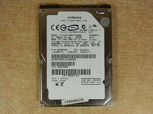 △B/776●日立 HITACHI☆2.5インチHDD(ハードディスク)☆80GB SATA150 5400rpm☆HTS541680J9SA00☆中古品