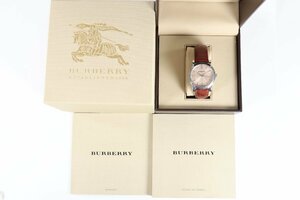 ★BURBERRY バーバリー ヘリテージ BU1356 クオーツ デイト メンズ 腕時計 箱ケース/保証カード説明書付き 3816-TE