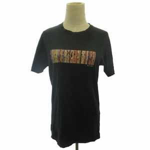 ポールスミス PAUL SMITH Ｔシャツ カットソー 半袖 プリント 黒 ブラック Mサイズ