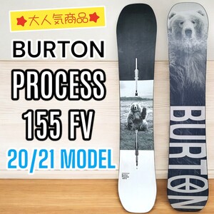 BURTON PROCESS 155FV 20/21 155 cm バートン　プロセス　ピュアポップキャンバー　マーク・マクモリス　スノーボード　くま　クマ