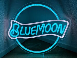 ブルームーン BLUE MOON LED ネオンサイン 海外 おしゃれ 照明 ディスプレイ インテリア 看板 お洒落 雰囲気照明 LED アメリカン雑貨