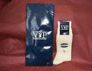 【送料無料】未使用 VP PLAYBOY プレイボーイ 靴下 ソックス 24-26cm スクール ビジネス 白 防菌防臭加工