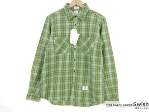 Z177■BEDWIN ベドウィン■新品 L/S OG OMBRE CHECK WORK SHIRT BOB　ウール シャツ 2 GREEN■