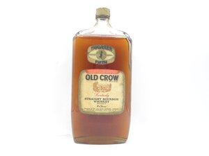 同梱不可 1円～OLD CROW TRAVELER FIFTH オールドクロウ トラベラーフィフス バーボンウイスキー 757ml 43％ ※キャップヒビ割れ有 X292802