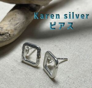 R59カ-ゆ20Rb silver999earringsロージーオーバルピアスKARENSILVERゆ