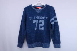 【感謝セール】【超美品】BEAMS GOLF(ビームスゴルフ) セーター 紺 レディース M 83-15-0047-646 ゴルフウェア 2210-0226 中古