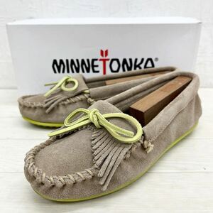 1383◎ MINNETONKA ミネトンカ 靴 シューズ モカシン フラット ソール スエード カジュアル ベージュ レディース5