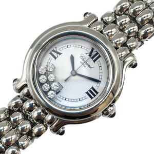 ショパール Chopard ハッピースポーツ 27/8236-23 ホワイト ステンレススチール ステンレススチールｘダイヤモンド 腕時計 レディース 中古