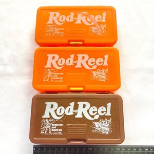 715144 ロドリ付録 オリジナル岸釣りボックス３個セット ロッド＆リール ROD&REEL ロッドアンドリール 小物入れ MEIHO バス釣り オカッパリ