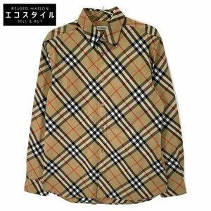 BURBERRY バーバリー 24AW ベージュ 8087634 チェックコットンシャツ ベージュ チェック S トップス コットン メンズ 中古