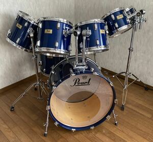 ◎ Pearl パール Giant Step Artist MAPLE FIBER GLASS SHELL メイプルファイバーグラスシェル ドラム7点set SUPER GRIPPER LUG Fケース付