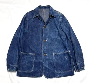 vintage WWII STRONG RELIABLE DENIM COVERALL JACKET 大戦モデル デニム カバーオール ジャケット 月桂樹ボタン ヴィンテージ gジャン