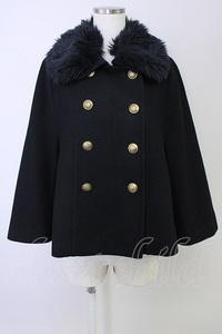 Jane Marple / coat ソフトメルトンのロイヤルケープコート 黒 T-24-11-13-002-JM-CO-UT-ZTC060