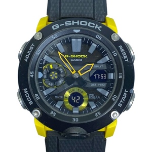 G-SHOCK ジーショック GA-2000 Gショック カーボンコアガード 腕時計 クオーツ 20気圧防水 デジアナ ラバー ブラック イエロー