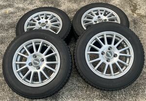 165/70R14 スタッドレス タイヤ QUANT 14インチホイール 4本 14 5.5J 100 アクア ヴィッツ フィット デミオ スイフト ノート マーチ★AN49