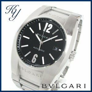 1円～ 3ヶ月保証付き 磨き済み 美品 本物 定番 人気 BVLGARI ブルガリ エルゴン EG40S 自動巻き ブラック メンズ 時計