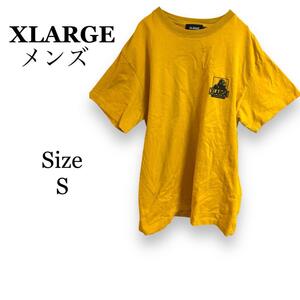 1696 エクストラ ラージ 【S】半袖Tシャツ　イエロー　ゴリラロゴありビックロゴ　綿